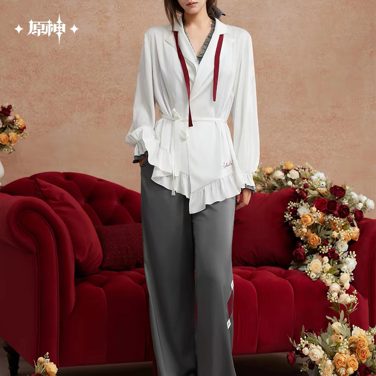 [DEPOSIT] Official Genshin - Arlecchino Nighttime Tea Party Loungewear Set